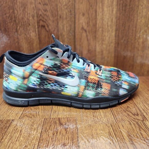 Nike Free 5.0 TR Fit 4 City Lights Women’s Running Shoes Size 9.5 Black Multi - Picture 7 of 13